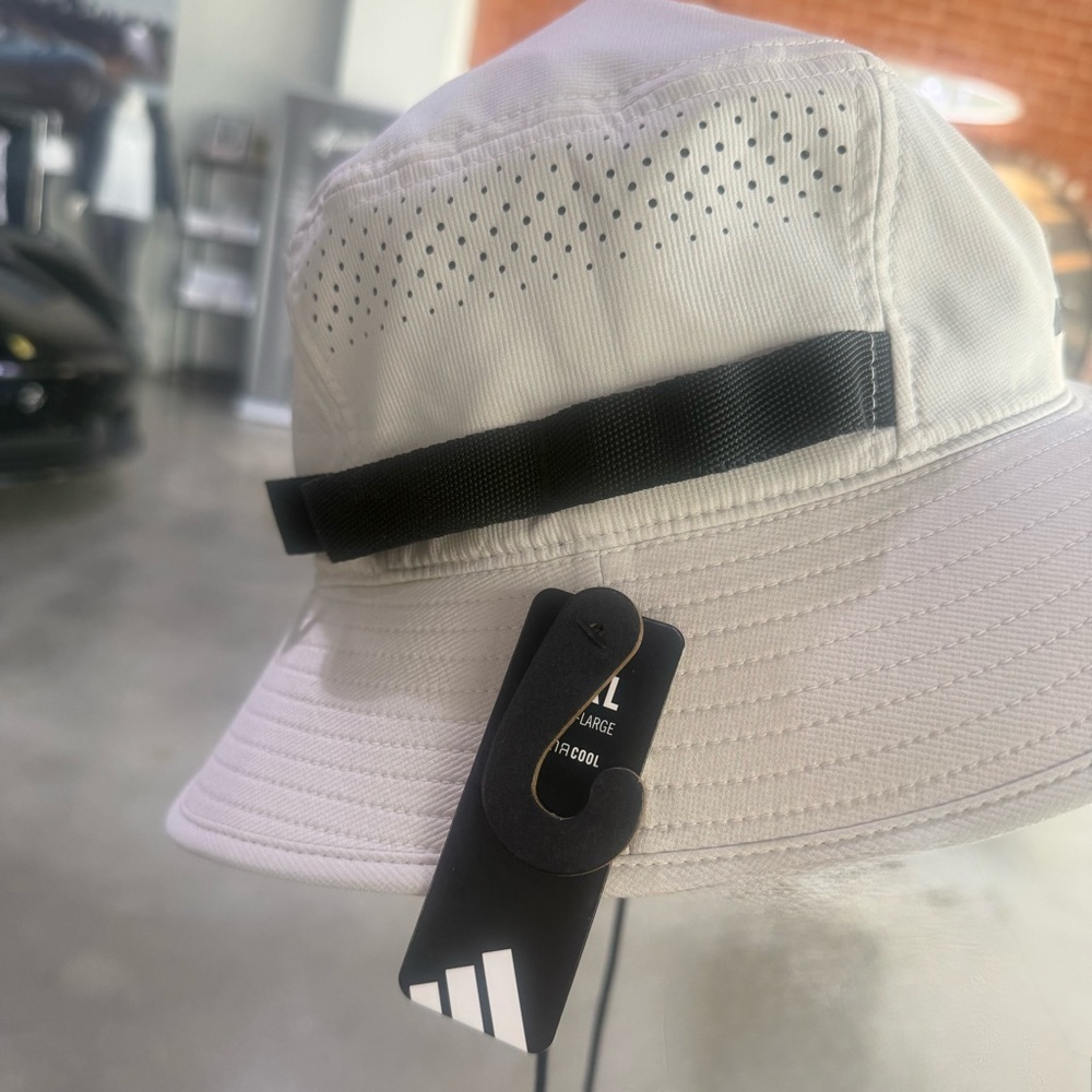 NWT Men’s Cream Adidas Bucket Hat w/ClimaCool technology - Picture 5 of 9
